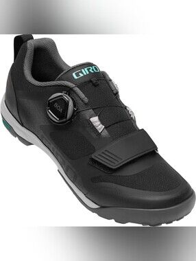 Giro Ventana Black Cycling Shoe with Teal Logo and BOA Dial